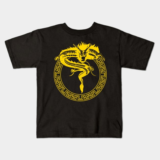 GOLD CHINESE DRAGON 2024 Kids T-Shirt by Nomad ART